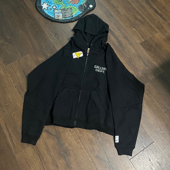 Gallery Dept Other - Gallery Dept Black Zip-Up Hoodie